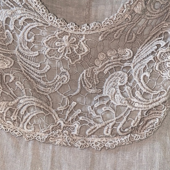 H Trend Made In Italy Embroidered Trim 3/4 Sleeve Tunic - Picture 4 of 9